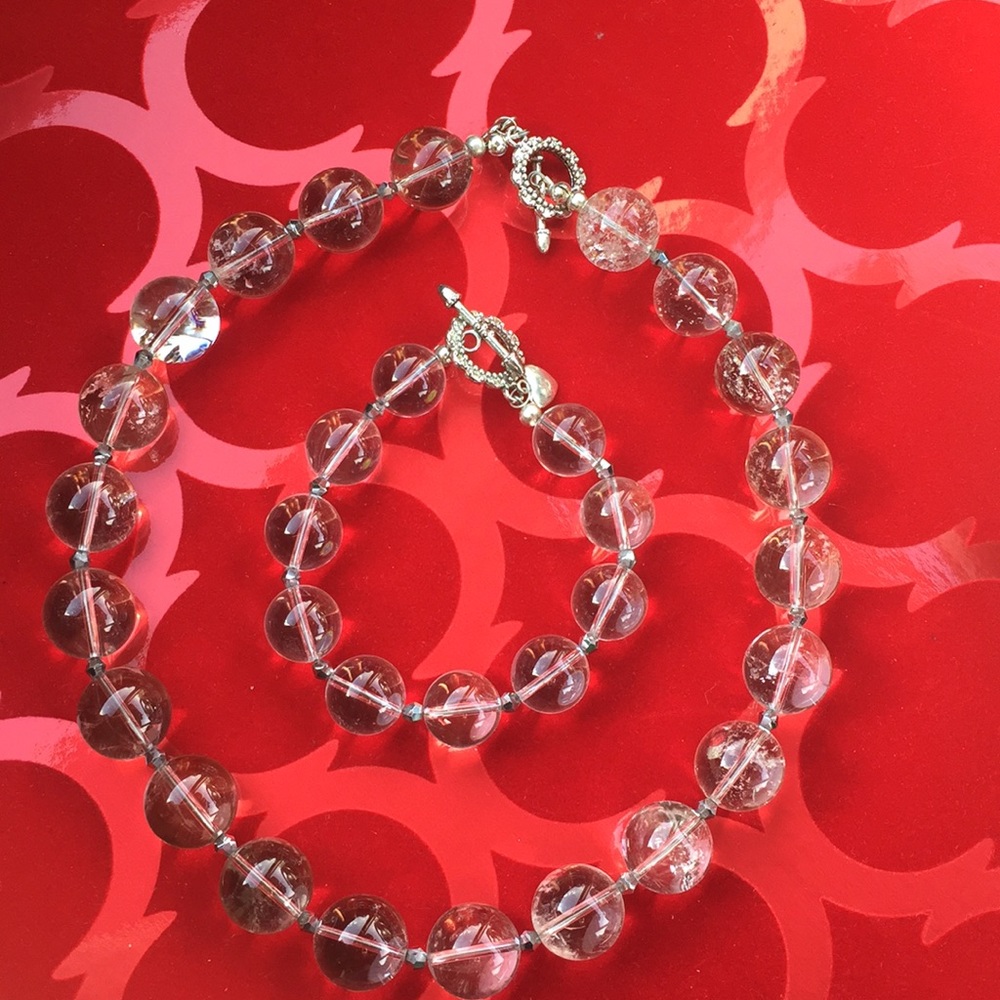 💥quartz necklace and bracelet set💥